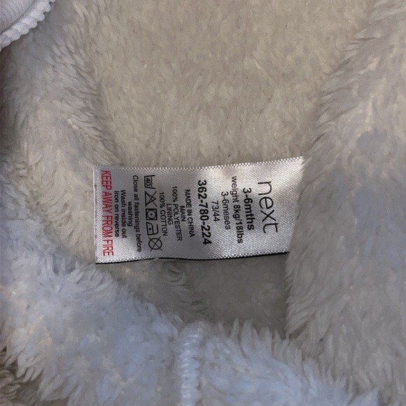 Next baby fuzzy bear suit - Picture 6 of 7